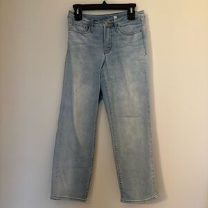 Athleta Light Wash Straight Leg Cropped Jeans